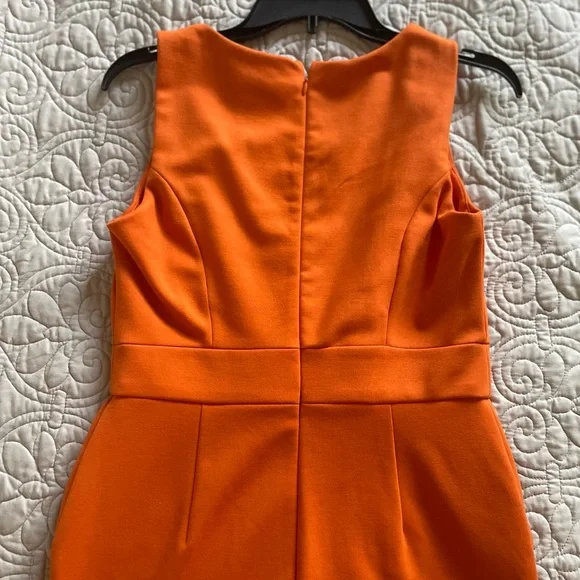 Andrea Jovine bright orange fitted shift dress sleeveless - Picture 12 of 14